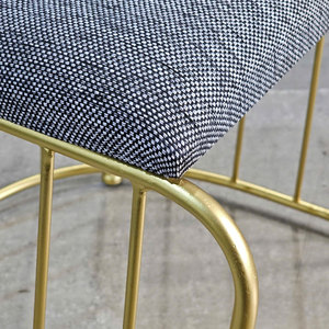 Contemporary Gold-Colored Iron Frame Dressing Chair GTD005 Bedroom Furniture - Product Image 4