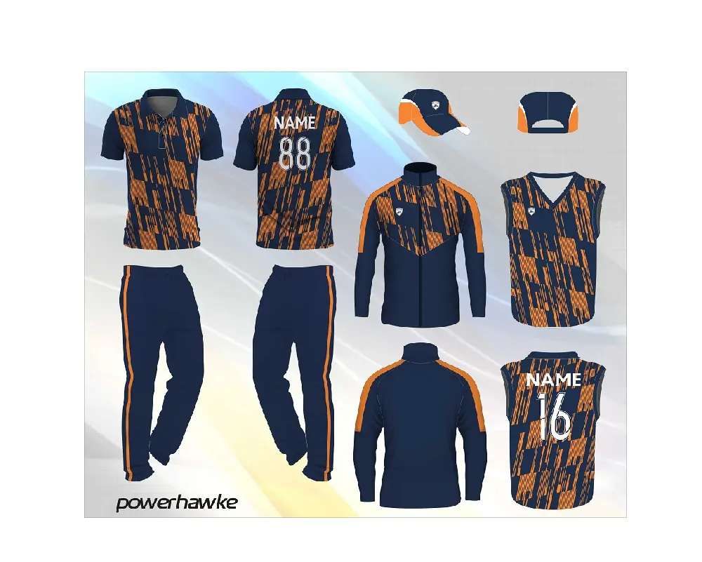 Aantrekkelijke Kleur Sportkleding Cricket Uniform Volledige Set Met Aangepaste Team Naam Maat Kleur En Logo Voor Spelers Bij Normale Prijs