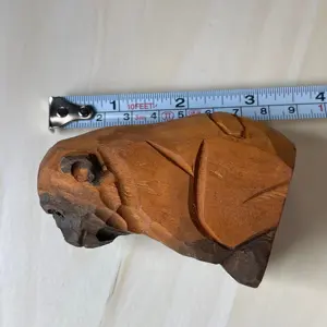 Scultura in Legno Intagliata a Mano di Scimmia, Stile Art Déco, Decorazione per Soggiorno, Statua e Statuette Artigianali - Product Image 3