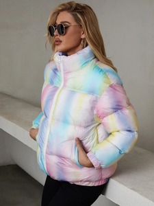 Trending Sublimation Print 2024 Chaqueta acolchada de moda para mujer Venta al por mayor Chaqueta de burbuja transpirable de invierno - Product Image 6