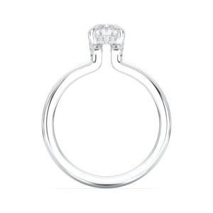 1.13 carat E-F/VVS-VS Moissanite Solitaire bague de fiançailles pour femmes poire et ronde coupe platine broches ensemble bagues en diamant - Product Image 4