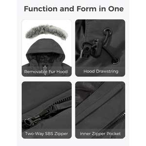 Chaqueta de moda de Otoño/Invierno para hombre con capucha ligera de Nailon/algodón acolchado con cuello levantado estilo formal juvenil - Product Image 5