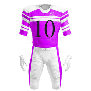 Uniforme de fútbol americano de manga corta con estampado personalizado para hombres con nombre y números de jugador de equipo - Product Image 2