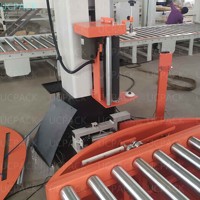 Machine d'emballage de palettes électrique entièrement automatique avec contrôle PLC pour l'emballage de vêtements, d'aliments, de boîtes, film étirable en plastique