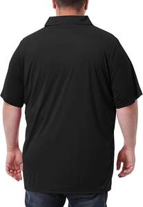 Polos grandes y altos para hombre UPF 50 + Casual Work Quick Dry Short Sleeve Collared Golf Shirt - Product Image 3