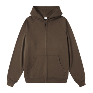 Sudadera con Capucha de Invierno Personalizada 100% Algodón para Hombre, con Cremallera Completa, Tejida, de Color Sólido, Corte Holgado, Impermeable y Ecológica - Product Image 1
