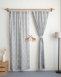 Rideaux floraux en coton avec imprimés rétro américains pour salon, rideaux à motifs floraux écologiques - Product Image 2