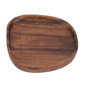 ถาดไม้อะคาเซียทรงสี่เหลี่ยมพร้อมที่จับโลหะถาดไม้สีเข้มคริสต์มาสแบบชนบทซัพพลายเออร์จากโรงงาน - Product Image 1