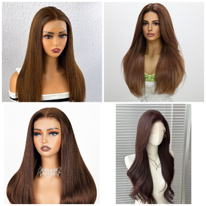 Perruque Lace Full HD cheveux humains Non-Remy de couleur marron naturel pour un look doux et abordable - Product Image 5