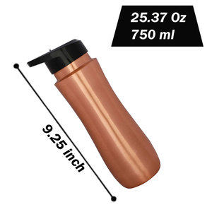 Latest Arrival 100 % Copper <b>Bottle</b> <b>Metal</b> Copper <b>Bottle</b> Elegant Look Copper <b>Water</b> <b>Bottle</b> For Kids with Plastic Lid Handmade 2025 - Product Image 2
