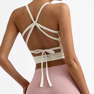 สปอร์ตบราของผู้หญิงผ้าไนลอนสแปนเด็กซ์ระบายอากาศได้ดี - Product Image 3