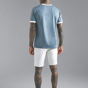 Mens Shirt Short Set Stretch Lightweight 100% Polyester Customized Logo Airy Flexible Comfort for Fitness Sessions Outdoor - Product Image 4