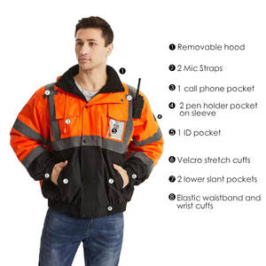 เสื้อแจ็กเก็ตนิรภัย Hi VIS สีและขนาดกำหนดเองได้ - Product Image 3