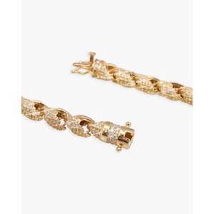 Collar de Cadena de Oro de 14K con Moissanita de 7MM - Product Image 6