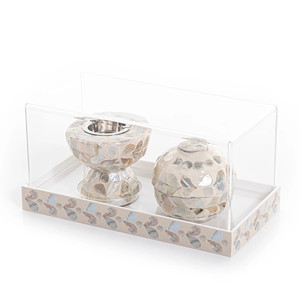 <b>Top</b> Selling Shell Burner with Acrylic Cover New Arrival Mother of Pearl Inlay Mubkhar burner Set Box for Ramadan Eid Party - Product Image 1