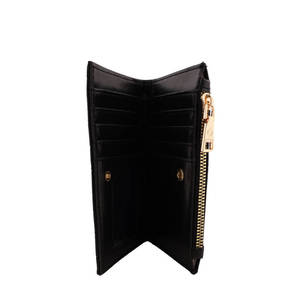 Embossed PU <b>Leather</b> Wallet-Black - Product Image 2