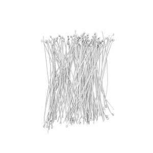 27 Gauge Feather-Weight Jewelry Making Findings 50mm Long Lasting E-Coated 14K Gold Plated Head Pins Oval Pattern 6mm 25mm Sizes - Product Image 1