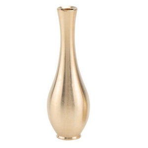 Hot Selling Matte Solid Brass <b>Vases</b> Designed Modern Metal <b>Gold</b> Flower <b>Vase</b> for Hotel Rooms and Other Centerpiece Displays - Product Image 1