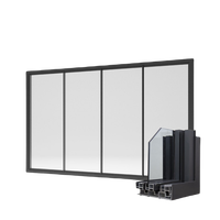 Tendance 2024 EuroHa EXT75 – Service de découpe personnalisable pour fenêtres et portes en aluminium série 6000, tempérage T3-T8, anodisé/peint par poudrage