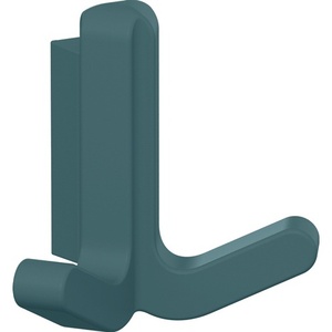 HEWI Series 477 Matt Double <b>Hook</b> Elastic <b>Plastic</b> (TPU) 55 Aqua Blue 69 mm Height - Product Image 1
