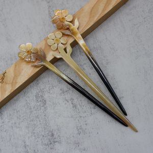 CORNE POLI À LA MAIN CORNE DE BUFFALO ACCESSOIRES DE CHEVEUX Fourchette À Cheveux Bâton Barrettes Clips pour Bijoux Matiss Coiffure - Product Image 4