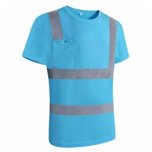 Camisetas de Trabajo de Manga Corta de Alta Visibilidad, Reflectantes, Térmicas, Impermeables, 100% Poliéster, con Logotipo Personalizado - Product Image 4