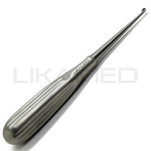 Volkmann Curette กระดูกยาว17ซม. ขนาด2.8มม. ถึง13.7มม. พร้อมด้ามจับสแตนเลสกลวง - Product Image 2