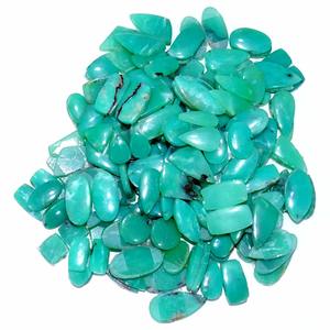 Cuarzo crisoprasa natural a juego par de piedras preciosas sueltas de grado AAA para joyería hecha a mano suministros para manualidades oferta a granel - Product Image 3