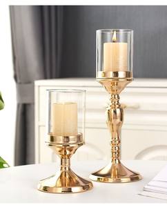Modern Style Solid Handmade <b>Hurricane</b> Candle Holder Vintage Finish Table Decor for Home Wholesale Price - Product Image 1