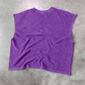 Camiseta sin mangas para hombre de gran oferta personalizada 100% algodón informal de talla grande camiseta sin mangas al por mayor moda High Street Fitness chaleco - Product Image 3