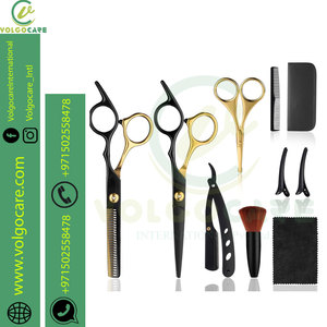Kit de tijeras de corte de pelo afiladas de 9 piezas al por mayor juego profesional de tijeras de peluquero de acero inoxidable de 6,7 pulgadas - Product Image 2