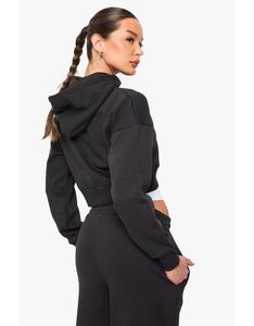 Ensemble 2 pièces décontracté pour femme : veste zippée et pantalon de survêtement effet vieilli – Tenue jogging à capuche 25-26 - Product Image 4