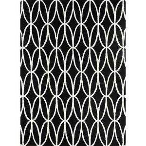 Alfombra de Lana Gris y Negra con Diseño Geométrico, Tejida a Mano, para Sala de Estar, Alfombra Rectangular para Pasillo, para Adolescentes - Tra-14595 - Product Image 1