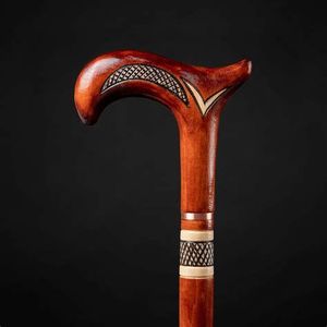 Canne en bois réglable à prix de marche avec plusieurs nœuds Bâton de marche en bois solide pour les aînés par Standard International - Product Image 1