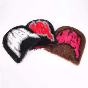 Al Aire Libre personalizado gorros de alta calidad mantener caliente cráneo pescador invierno calle desgaste Mohair Beanie sombrero logotipo personalizado Unisex - Product Image 3