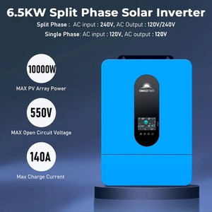 SUNGOLDPOWER Solar Inverter DC AC Single Phase Wall Mounted Blue LCD Display Hybrid off <b>Grid</b> System China - Product Image 2