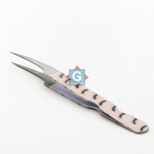 แหนบต่อขนตาสแตนเลสคุณภาพสูงเครื่องมือเสริมความงามแบบสั่งทำ - Product Image 1