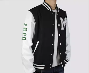 Veste universitaire respirante et écologique à col montant en toile pour hommes, haute qualité, hiver, vintage, collège, OEM - Product Image 2