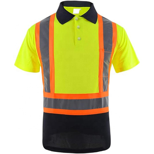 เสื้อโปโล Hi VIS เสื้อโปโลสำหรับทำงาน, เสื้อโปโลแขนสั้น5ซม. สะท้อนแสงสูงเสื้อกอล์ฟฤดูหนาว - Product Image 3