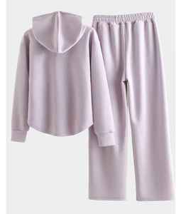 Conjunto de Sudaderas con Capucha y Pantalones Deportivos de Invierno para Hombre y Mujer, Tallas Grandes, 100% Algodón, Hombros Caídos, Alta Calidad - Product Image 5