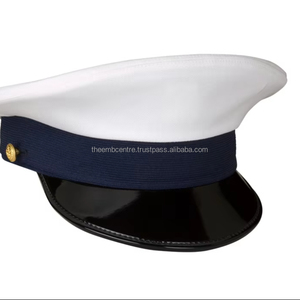 Premium Custom Cap Dress <b>Hat</b>, Silver Hand Embroidered Badge, High-Quality Headgear Pakistan - Product Image 1