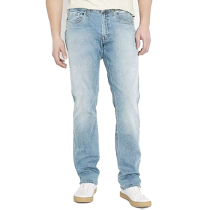 Jeans en denim élégants pour hommes avec tissu respirant délavé, vêtements décontractés d'automne pour l'extérieur, coupe confortable et construction durable - Product Image 2