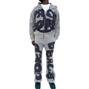 ชุดวอร์มใส่ได้ทั้งชายและหญิงสำหรับฤดูหนาวใส่ได้ทั้งชายและหญิงผ้าปักลาย - Product Image 3