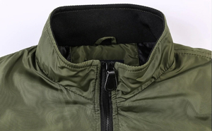 Blousons de bombardier à manches longues imprimés sur mesure en gros pour hommes matériel en laine de haute qualité, élégant, bon marché pour l'extérieur et l'hiver - Product Image 3