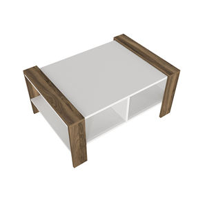 Turkiye Best-seller de table basse Erica au design moderne et de luxe exclusif Panneau en aggloméré blanc-noyer - Product Image 5