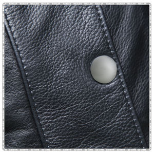 Chaleco de motorista de piel de vaca para mujer, chaleco de motocicleta de cuero Premium para mujer, chaleco clásico de motorista de piel de vaca - Product Image 6