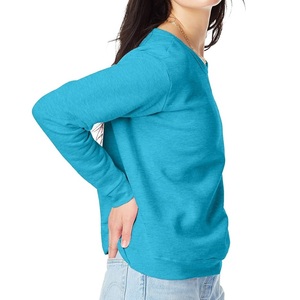New Arrival Luxury Long Sleeve Round Neck Shoulder Slope Solid Comfortable Casual <b>Women's</b> Cotton Sweatshirt From Bangladesh - Product Image 5