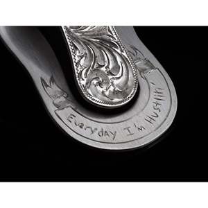 Porte-monnaie en argent sterling Big Bend Scroll avec design en fil, 2x1 pouces - Product Image 4
