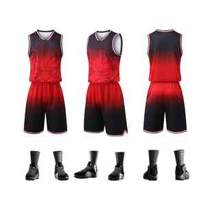 Maillot de basket-ball personnalisé pour hommes fabricant d'usine 100% ensemble d'uniforme de basket-ball respirant en maille de polyester - Product Image 1