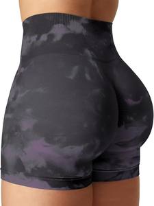 Short en jean taille haute pour femme, jambe droite, bouton croisé, conception de manchette brute extensible, coton respirant, motif chaud lavé - Product Image 3